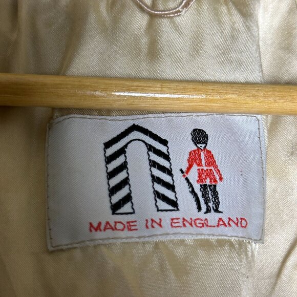 VTG Lilli Ann Faux Fur Trench Belt Rope Coat Jacket Women OS England Made 90s - Picture 3 of 16